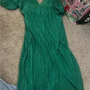 Anthropologie Green Maxi Dress